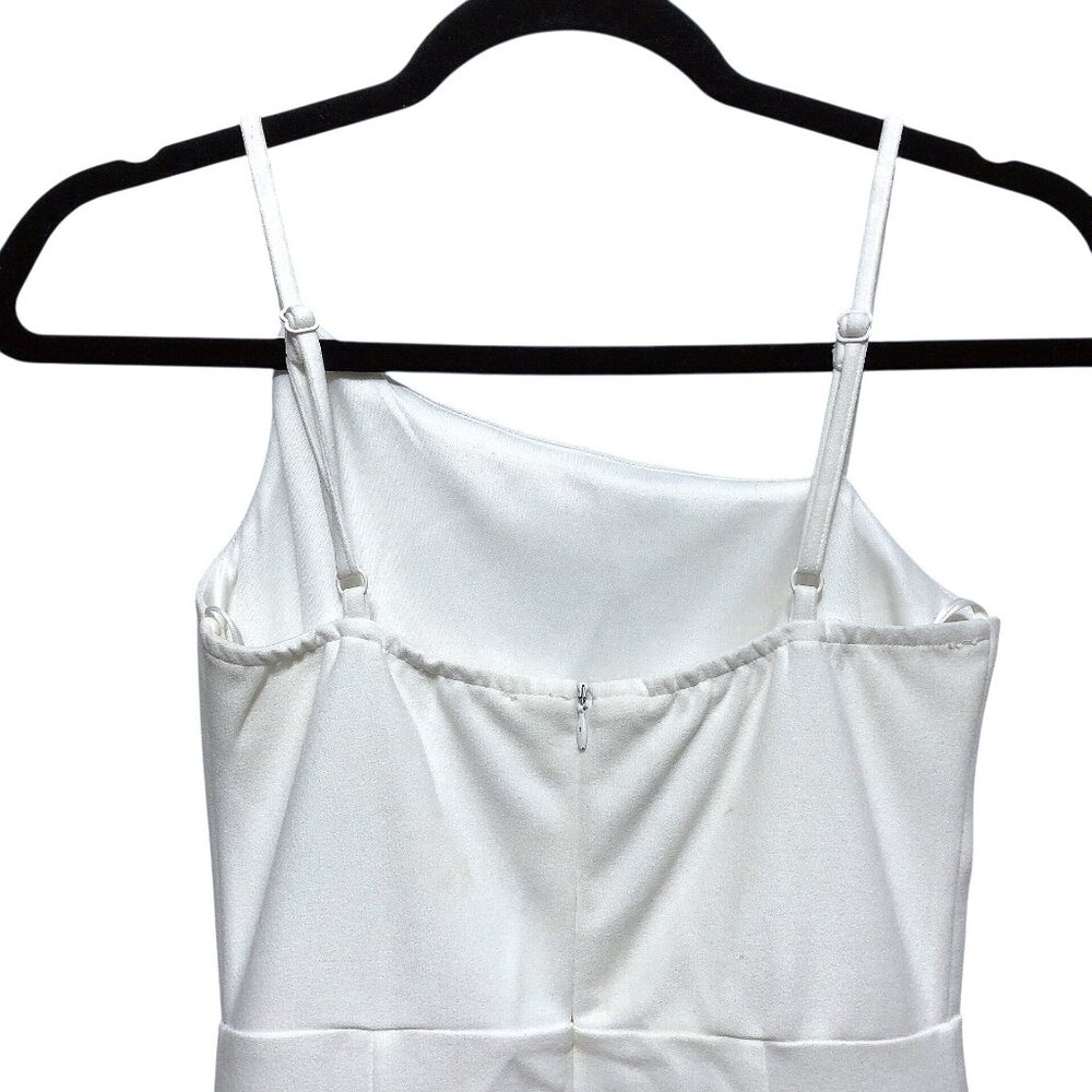Mi Ami Solid White Asymmetrical Spaghetti Strap S… - image 6
